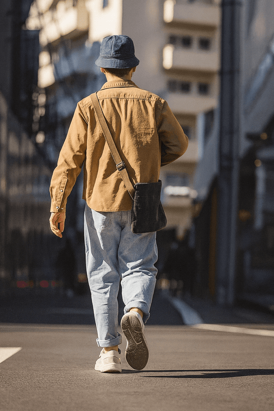 16ozオイルワックスキャンバス スリングバッグ｜軽量・撥水｜男女兼用 - Travel Base Works - 