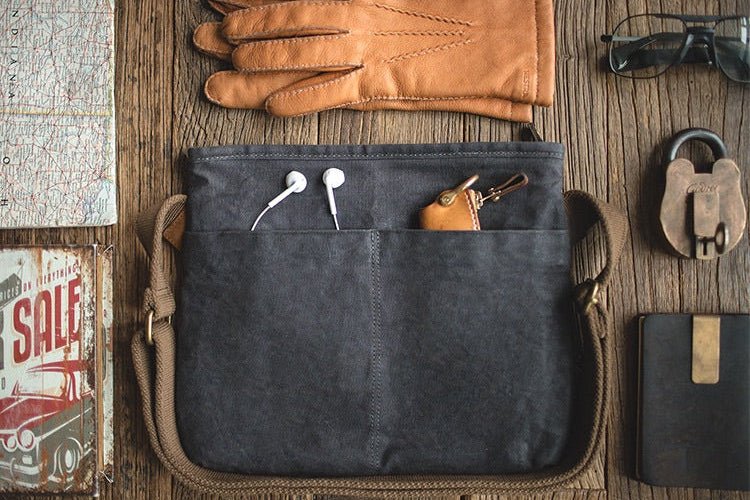 16ozオイルワックスキャンバス スリングバッグ｜軽量・撥水｜男女兼用 - Travel Base Works - 