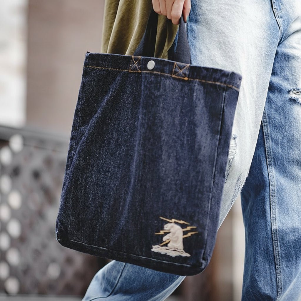 ヴィンテージデニム 2WAYトート｜2WAYショルダー｜13インチPC収納可｜ユニセックス - Travel Base Works - 