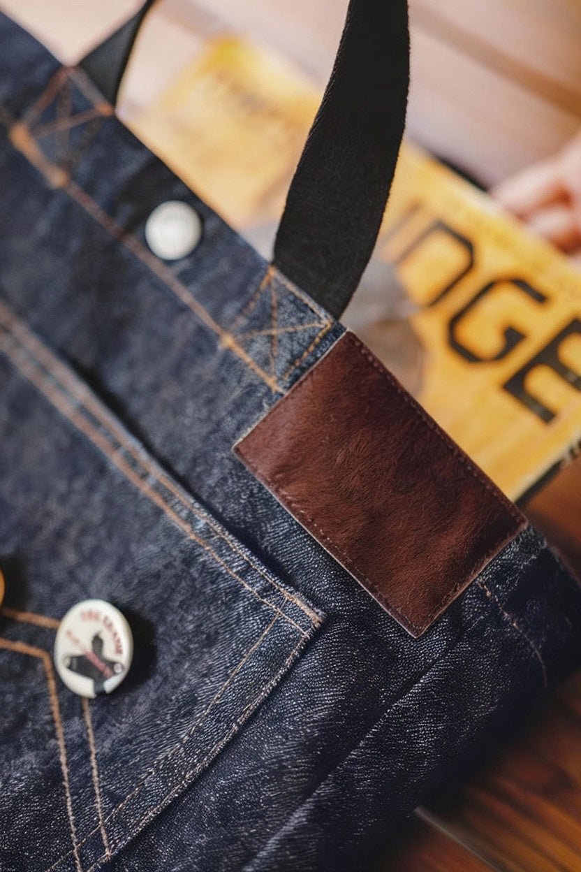 ヴィンテージデニム 2WAYトート｜2WAYショルダー｜13インチPC収納可｜ユニセックス - Travel Base Works - 