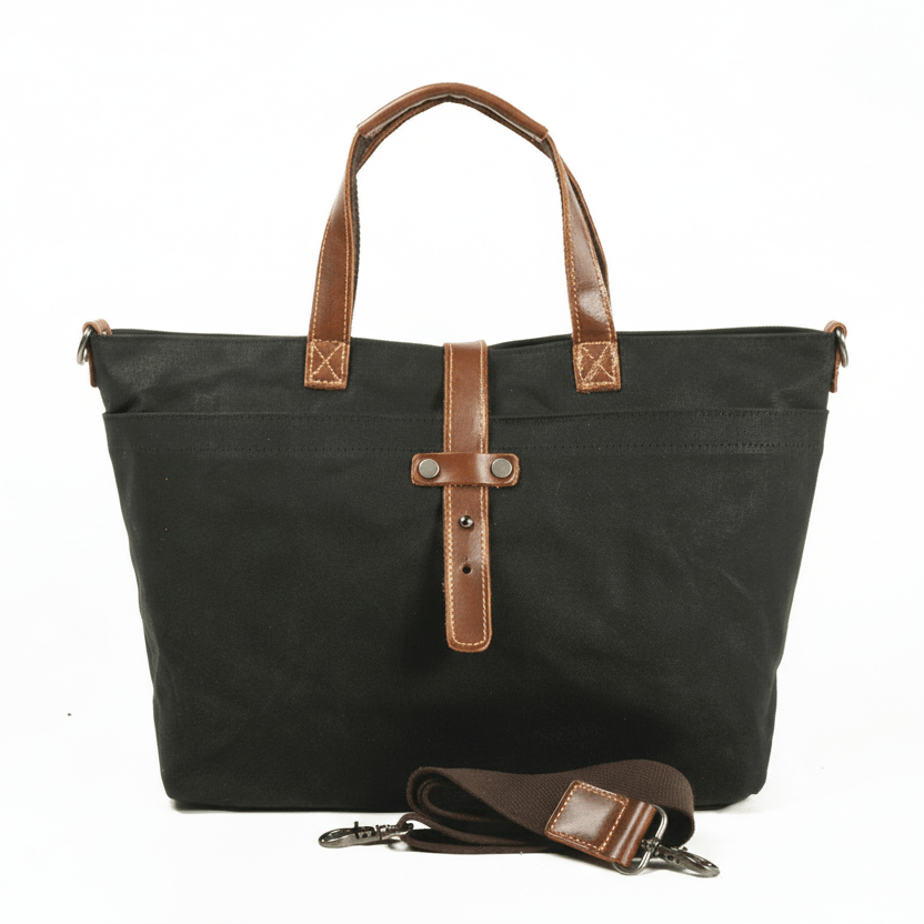 オイルドキャンバス × 本革 トートバッグ｜防水・2WAY｜4色展開 - Travel Base Works - 