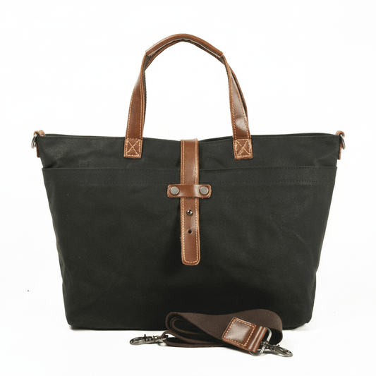 オイルドキャンバス × 本革 トートバッグ｜防水・2WAY｜4色展開 - Travel Base Works - 