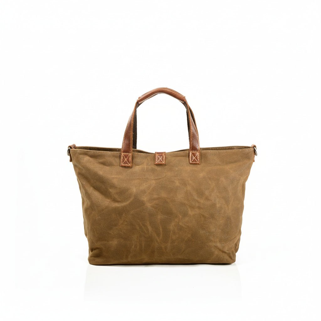 オイルドキャンバス × 本革 トートバッグ｜防水・2WAY｜4色展開 - Travel Base Works - 