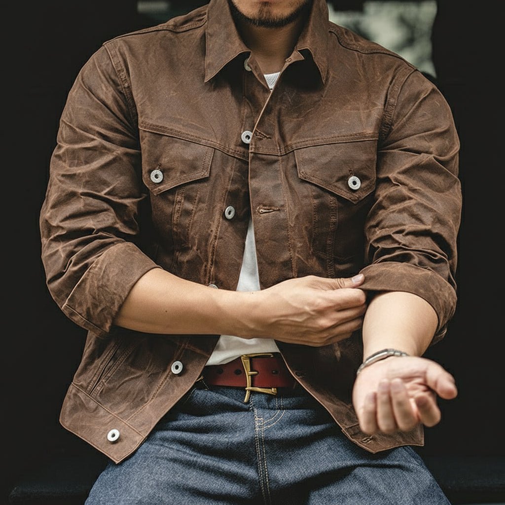 Canvas Waxed Jacket - Travel Base Works - 