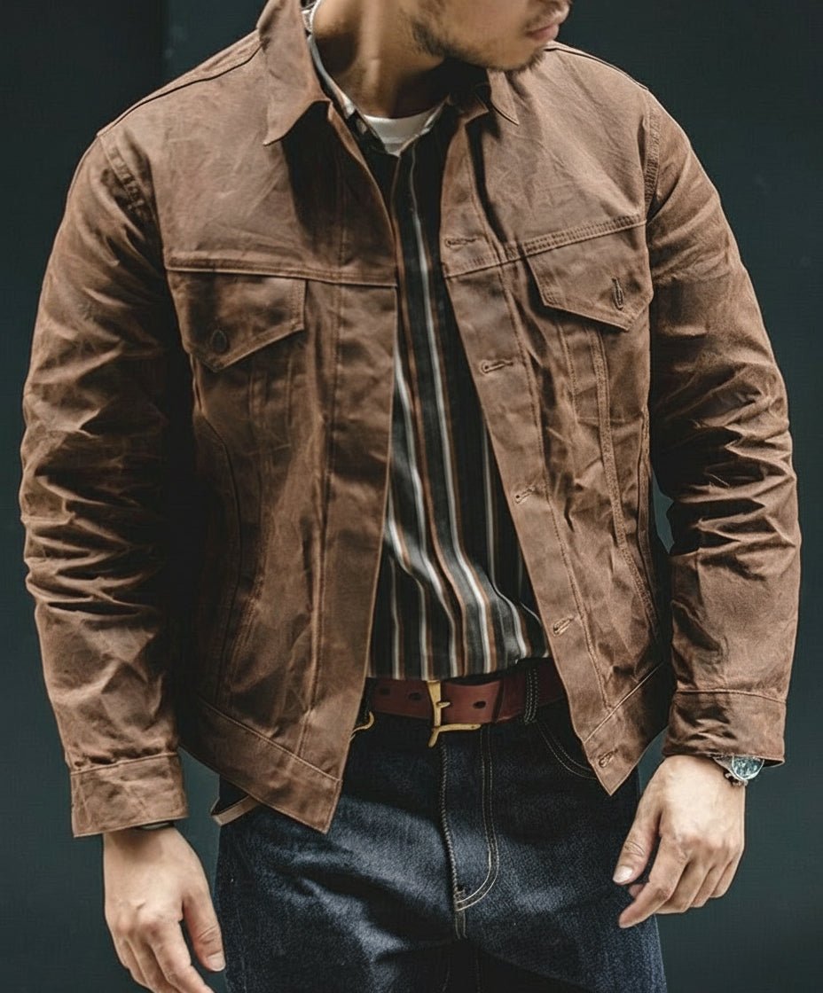 Canvas Waxed Jacket - Travel Base Works - 