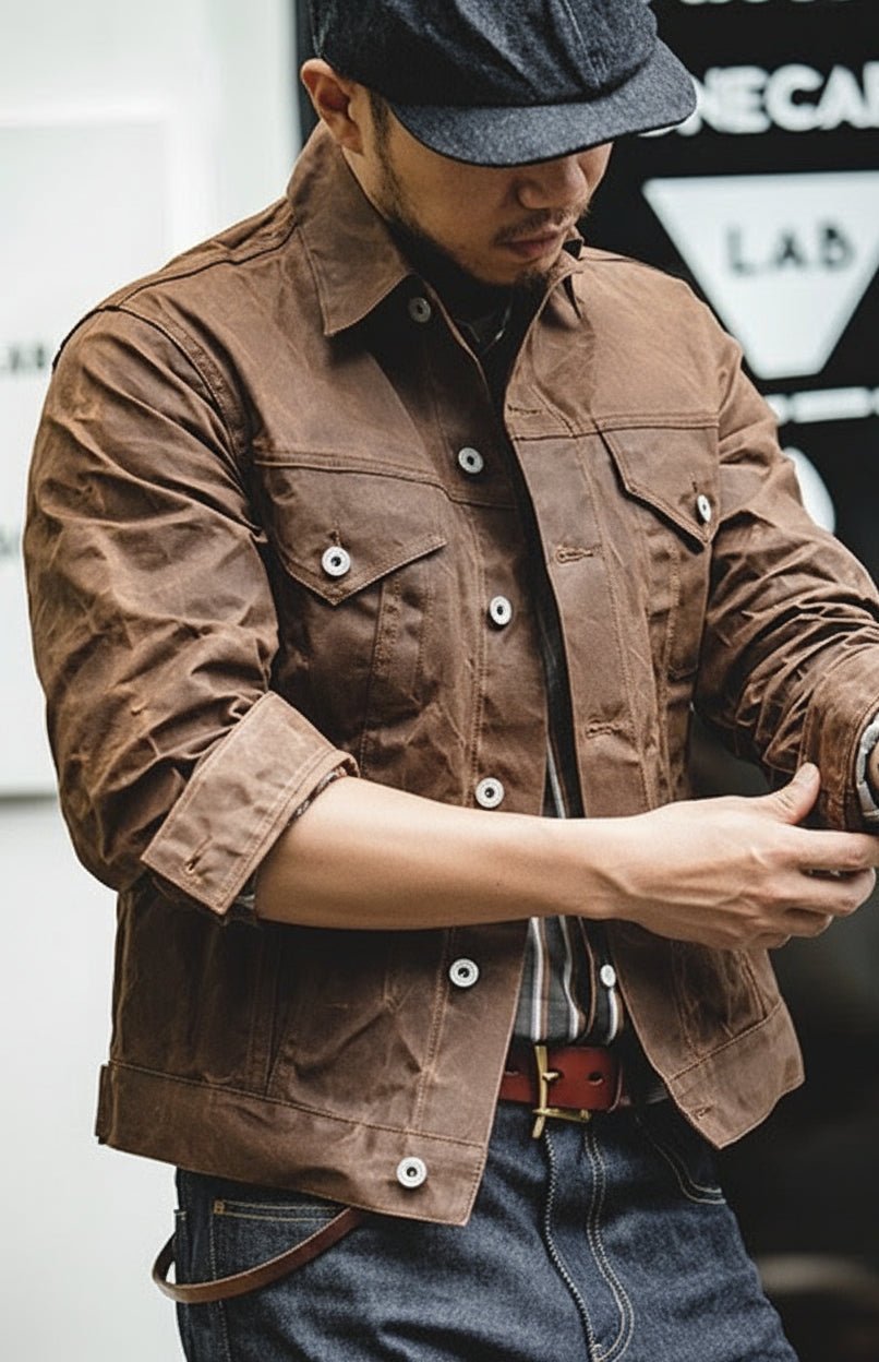 Canvas Waxed Jacket - Travel Base Works - 