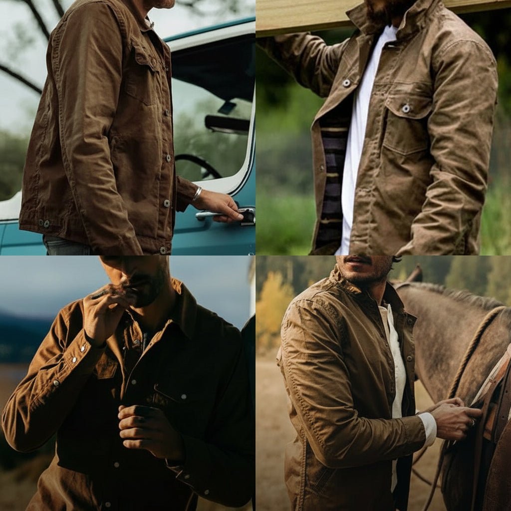 Canvas Waxed Jacket - Travel Base Works - 
