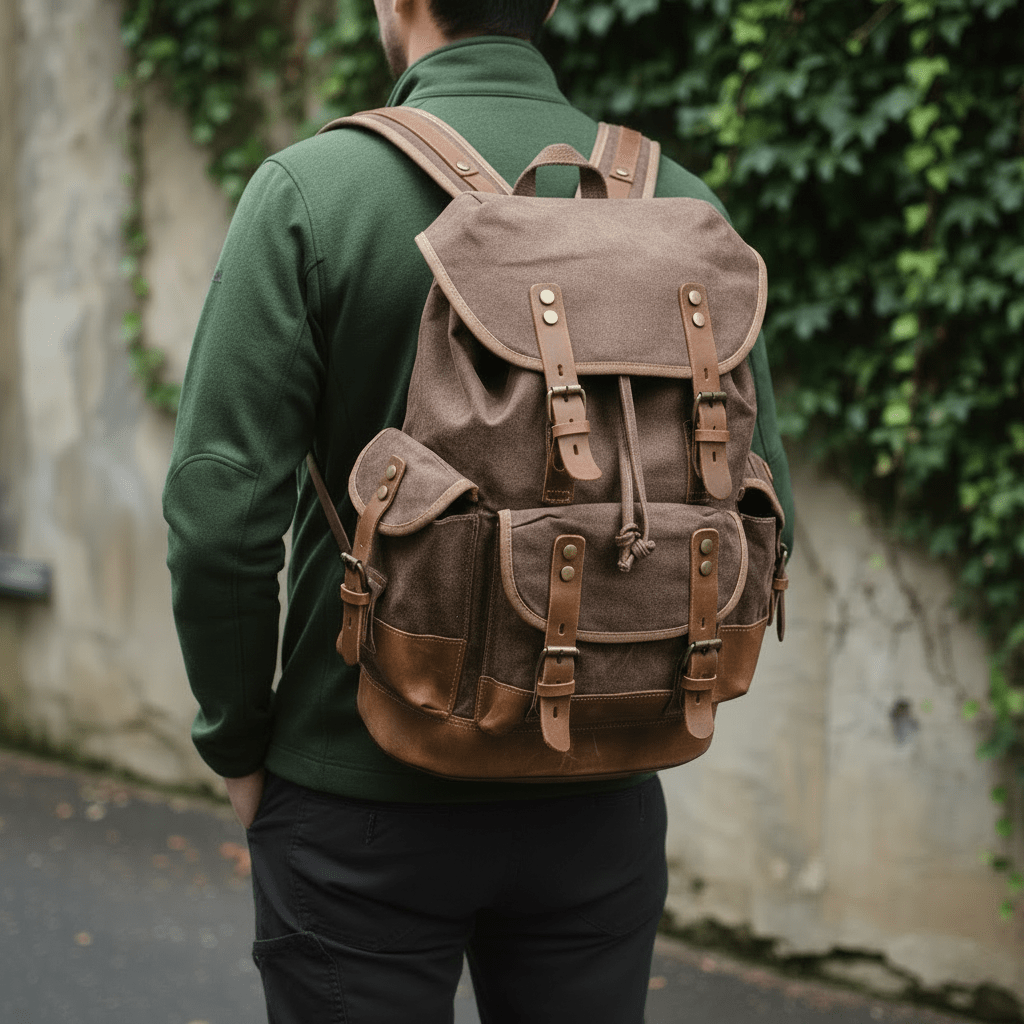 Classic Canvas Backpack - Travel Base Works - Backpack