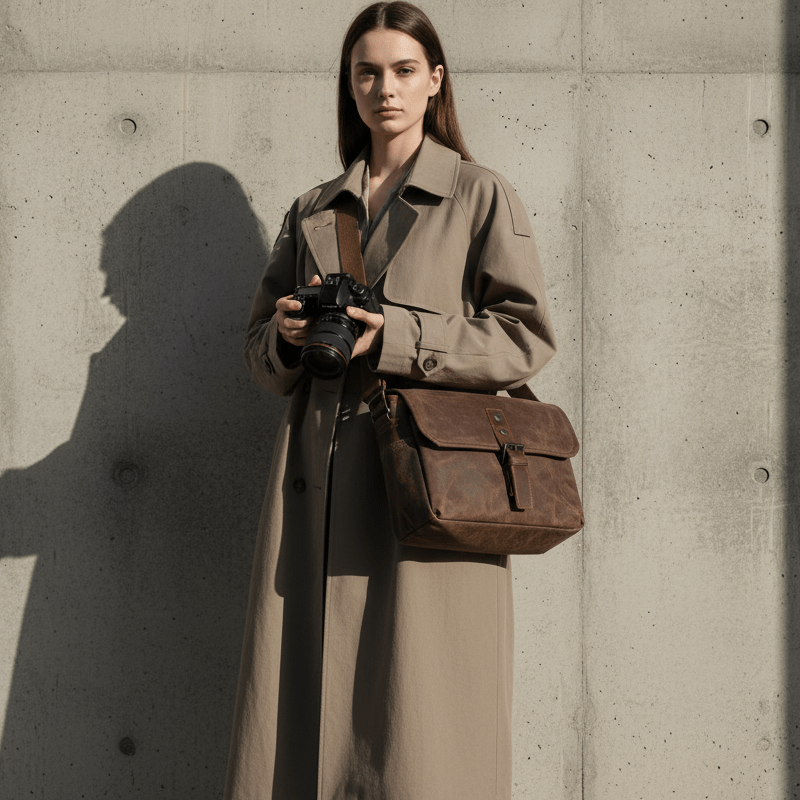 Classic Canvas Camera Messenger - Travel Base Works - Camera Bag