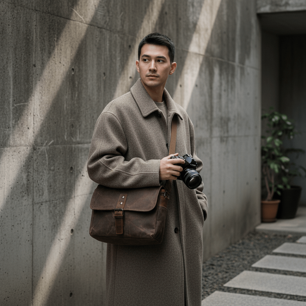 Classic Canvas Camera Messenger - Travel Base Works - Camera Bag