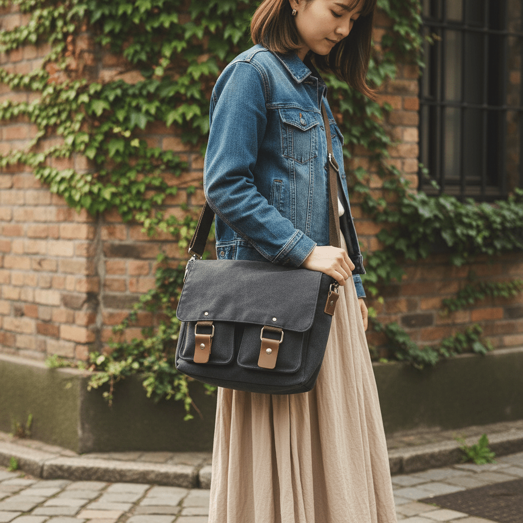 Classic Canvas Messenger Shoulder - Travel Base Works - 