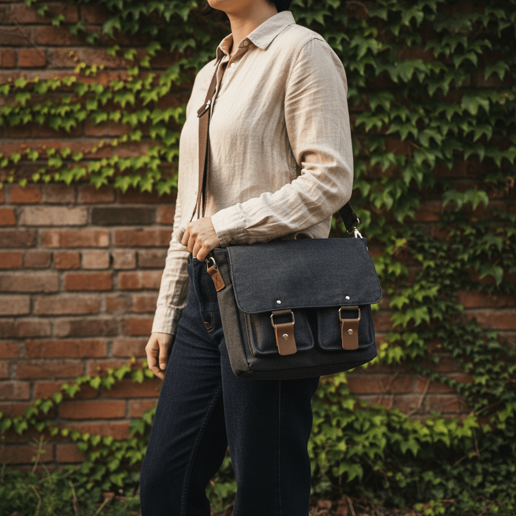 Classic Canvas Messenger Shoulder - Travel Base Works - 