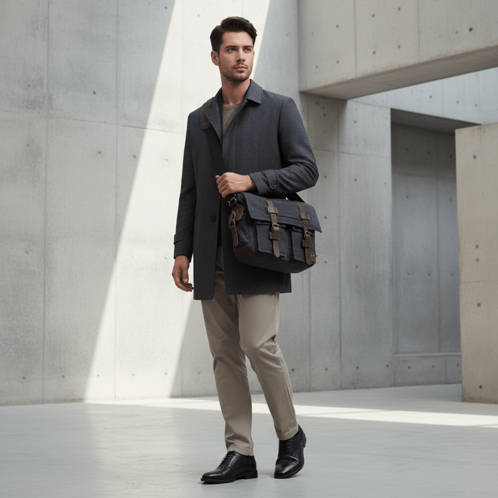 Heritage Canvas Shoulder Bag - Travel Base Works - Shoulder Bag