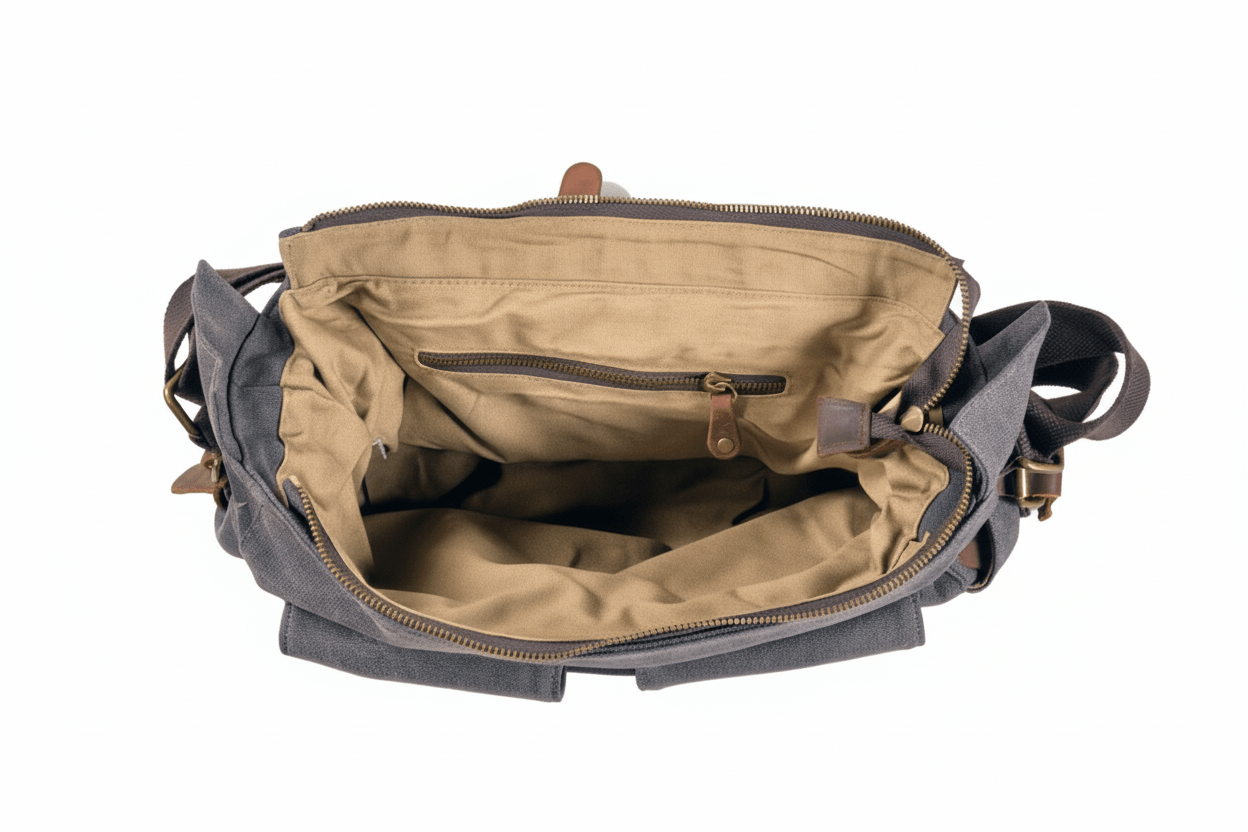 Heritage Canvas Shoulder Bag - Travel Base Works - Shoulder Bag
