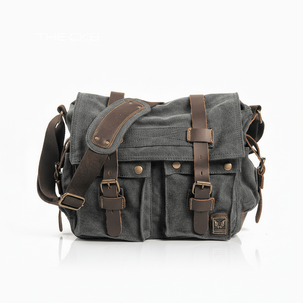 Heritage Canvas Shoulder Bag - Travel Base Works - Shoulder Bag