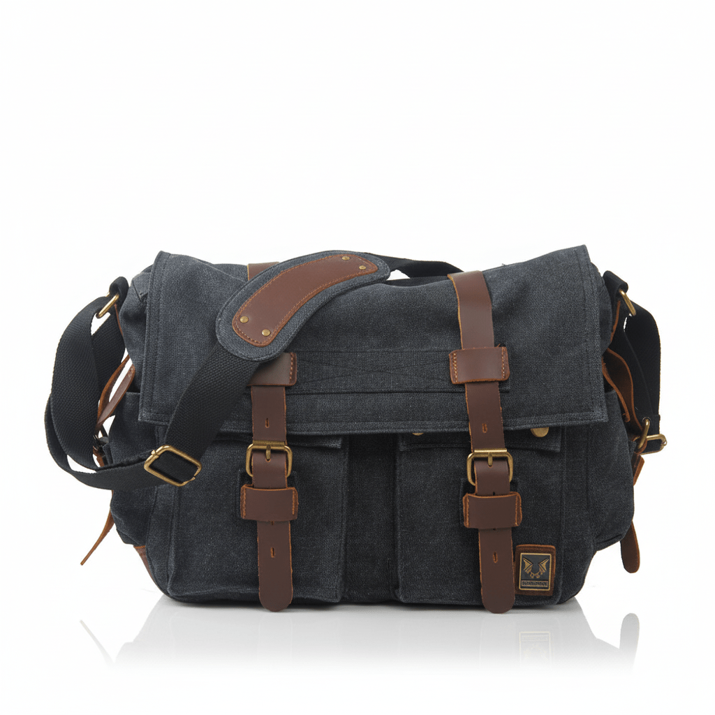 Heritage Canvas Shoulder Bag - Travel Base Works - Shoulder Bag