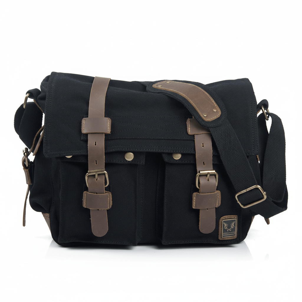 Heritage Canvas Shoulder Bag - Travel Base Works - Shoulder Bag